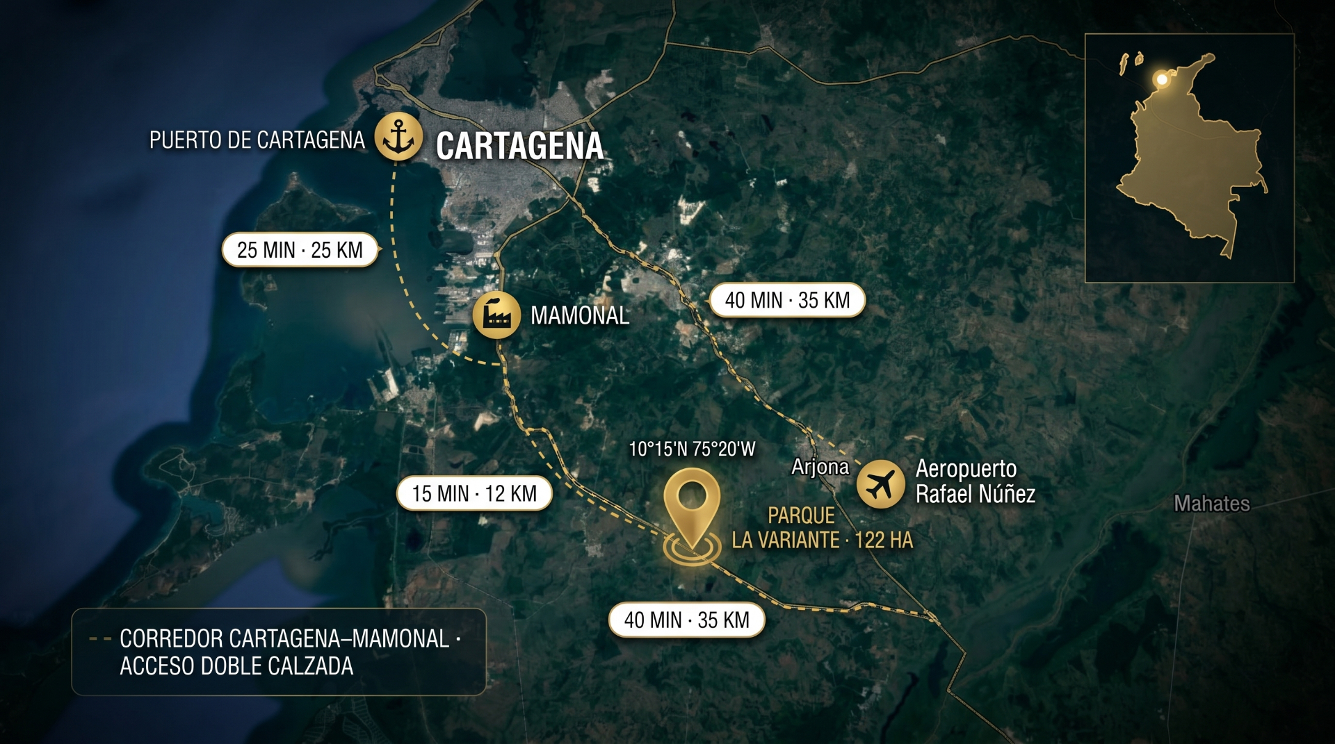 MAPA · ARJONA → CARTAGENA · VARIANTE MAMONAL